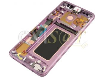 Pantalla service pack completa Super AMOLED con marco lila púrpura para Samsung Galaxy S9 Plus, SM-G965F